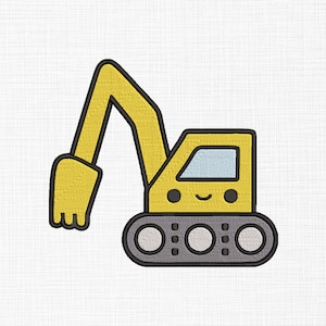 Cute Excavator Embroidery Design Mini Excavator Embroidery Design Mini Embroidery Design Machine Embroidery Pattern 5 Sizes Instant Download