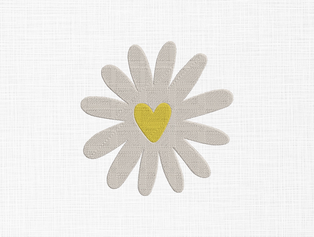 Daisy Embroidery Design Daisy Flower Embroidery Design Flowers Etsy