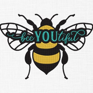 Bee you tiful Embroidery Design Bee Embroidery Designs Insects Embroidery Design Machine Embroidery Pattern 5 Sizes Digital Download