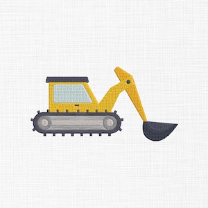 Mini Excavator Embroidery Design Bulldozer Embroidery Design Construction Machine Embroidery Design Machine Embroidery 5 Sizes Download