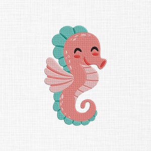 Cute Seahorse Embroidery Design Baby Seahorse Embroidery Design Sea Animals Embroidery Design Machine Embroidery Pattern 5 Sizes Download