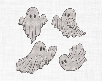 Ghost Bundle Embroidery Design Cute Ghost Embroidery Design Halloween Embroidery Design Machine Embroidery Pattern 6 Sizes Instant Download
