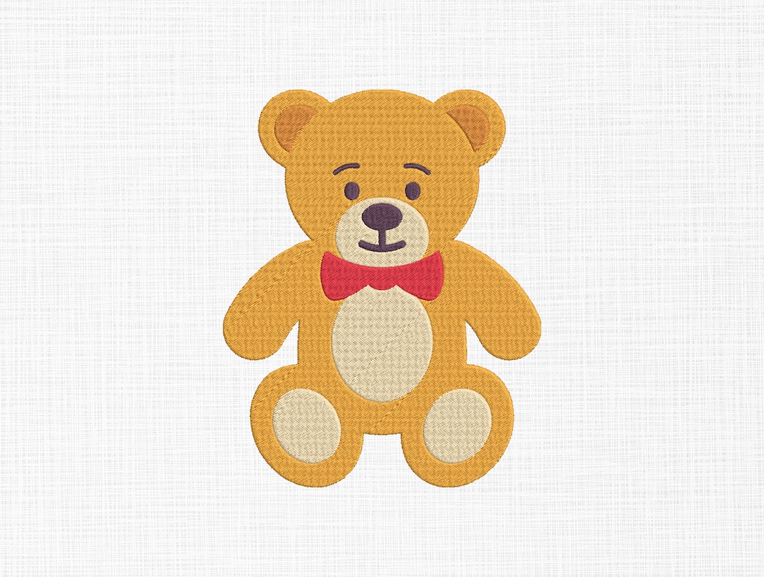 Cute Teddy Bear Embroidery Design Teddy Bear Embroidery Design Etsy