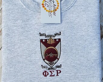 Phi Sigma Rho Sorority Crest Embroidered Sweatshirt