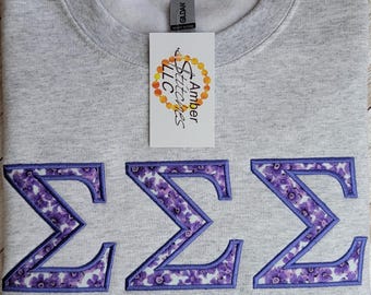 Embroidered Sigma Sorority Sweatshirt