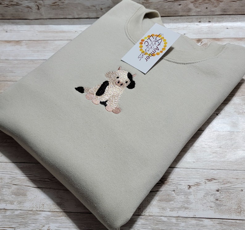 Embroidered Cow Sweatshirt | Farm Animal Gift bild 6