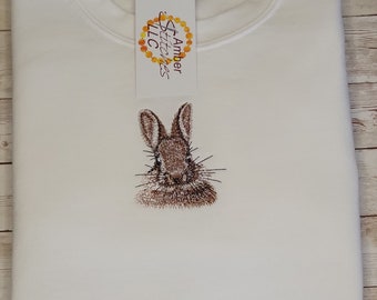 Cute Bunny Embroidered Sweatshirt