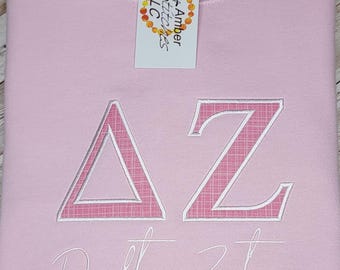 Delta Zeta Embroidered Applique Sorority Sweatshirt