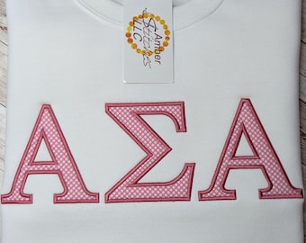 Alpha Sigma Alpha Sorority Embroidered Sweatshirt