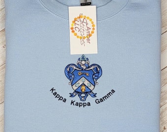 Kappa Kappa Gamma Sorority Crest Embroidered Sweatshirt - Main Image