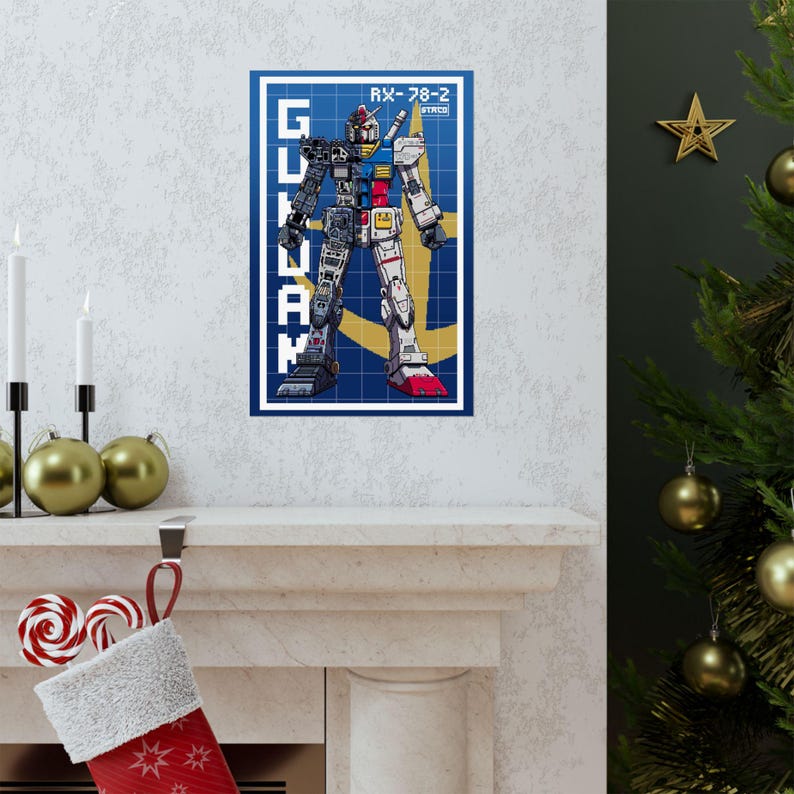 Pixel Art Gundam RX 78-2 Matte Vertical Poster - Etsy