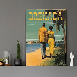 Caribbean Island Poster Personalised Poster Wall Art Poster Travel Poster