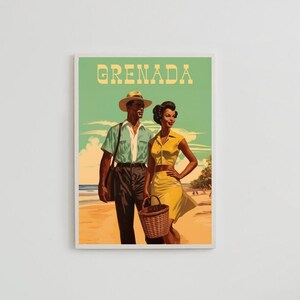 Caribbean Island Poster Personalised Poster Wall Art Poster Travel Poster