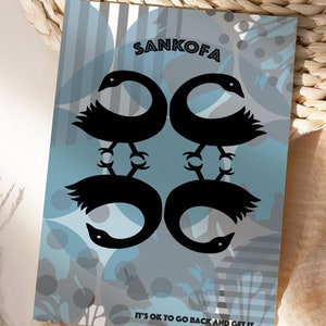 SANKOFA, SÍMBOLO ADINKRA Cartão ocasional para download, não há problema em voltar e pegá-lo.