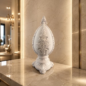 Ivory White Decorative Sculpture Luxury Home Decor Elegant Ornament Italian Design