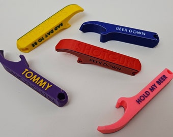 Shotgun Beer Drinking Tool - Personalizowane, Dostosowane, Wiele kolorów, Ceny zamówień hurtowych, Drukowane w 3D, Chug, Brelok, Otwieracz do puszek