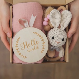 Personalizza benvenuto al mondo ragazzo 1 ° compleanno palloncino regalo  Baby Shower scatola regalo sorpresa personalizzata Kid Girl Gender Reveal  fai da te