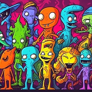 Cosmic Creatures Clipart Collection