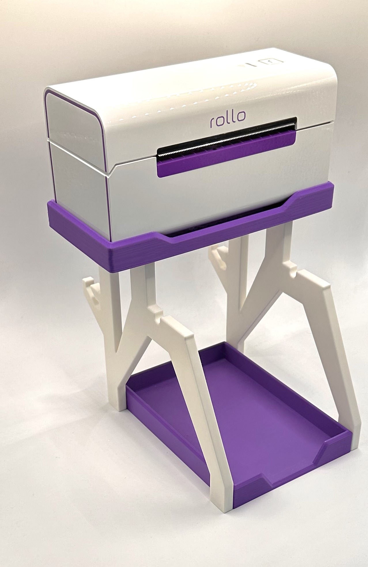 Thermal Printer Stand Label Holder rolls and Stacks Space Saving 4x6