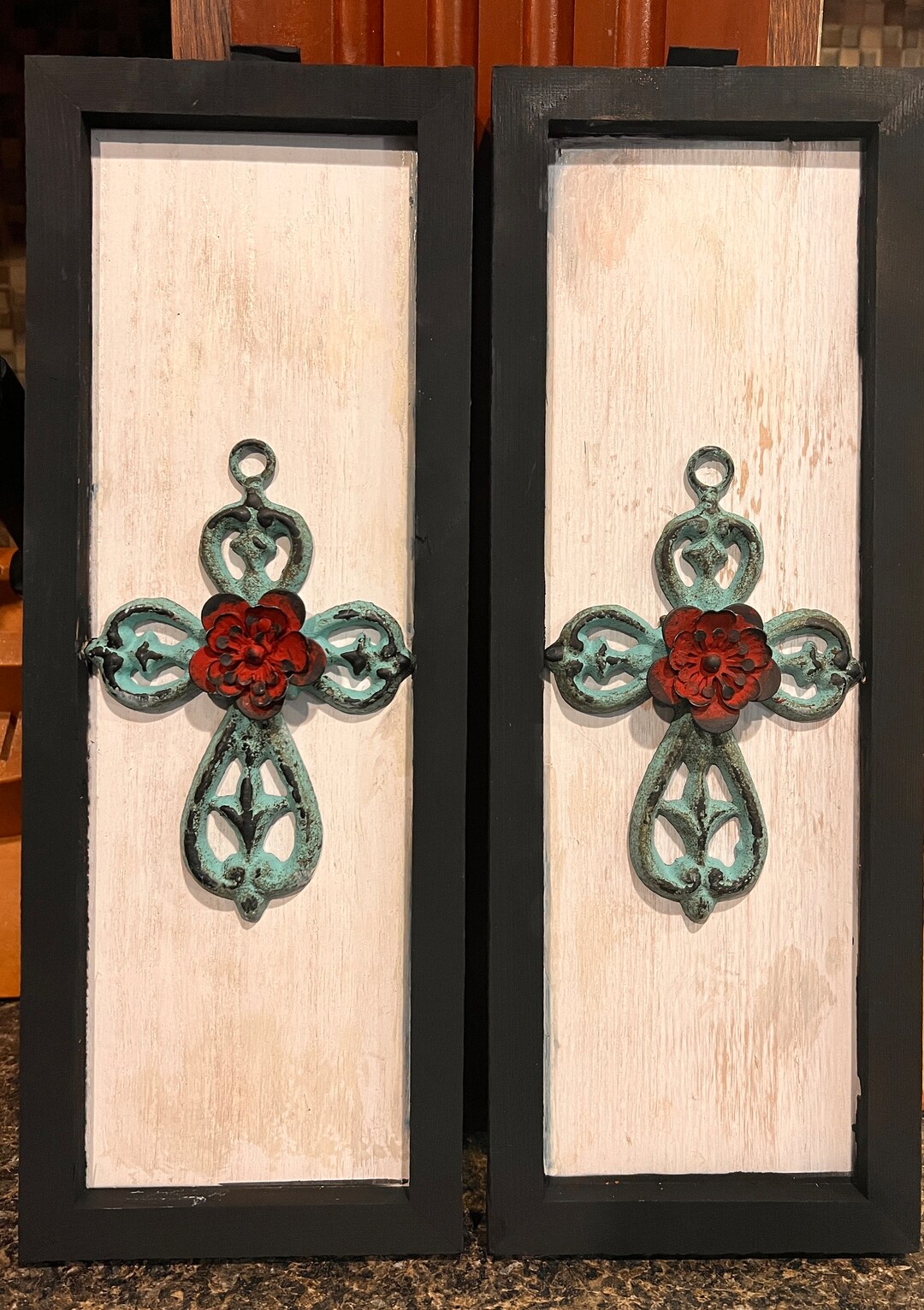 Set of Two Beautiful Cross Wall Hangers Etsy
