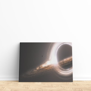 Stunning Black Hole Canvas Wall Art - Space Decor for Living Room, Office, Space Decor, Modern Home Office, Galaxy Print, Space Wall Art