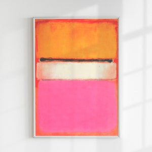 Mark Rothko White Center Canvas, Rothko Reproduction, Abstract Canvas Wall Art, Modern Art Expressionism Painting, Poster Art Reproduction