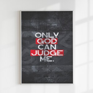 Only God Can Judge Me Canvas Wall Art, Wall Decor, Motivation Quote Art, Motivate, Art Modern, Wall Hanging, Popular Right Now, Quote canvas