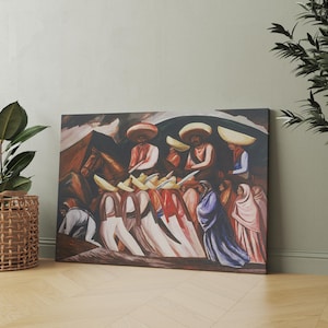 Mexican Indians Canvas Print, Zapatistas Painting Art by Jose Clemente Orozco, Mexican Fine Art, Reproduction Print on Canvas, Wall Decor