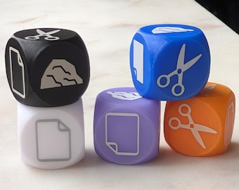 1x Rock Paper Scissor Die - Add color to your roll! (16mm/20mm/25mm)