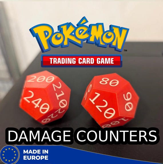 Buy Custom Pokemon TCG Damage Counter Dice - Dual D12 Set Online in India -  Etsy