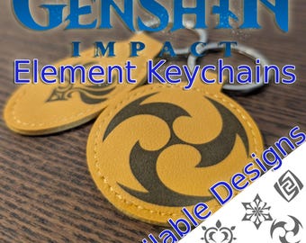 Genshin Impact Elemental Keychains