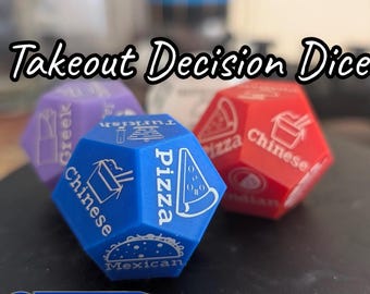 Takeout Decision Dice: Foodie D12 for Dinner Choices