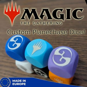 1x Anpassad plan tärning för Magic: The Gathering - Lägg till dimension till ditt spel! (16 x 16 mm) (MTG)