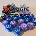 1x Evergreen Magic the Gathering Dice Counter- Lifelink, Deathtouch, Trample, Menace, First Strike, Flying, Double Strike, and more! 16x16mm product logo