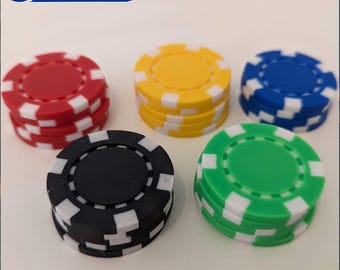1x Personalized Engraved Poker Chip Colors - Create Your Own Colored Casino Token