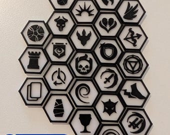24x Custom Magic: The Gathering Keyword Hex Set
