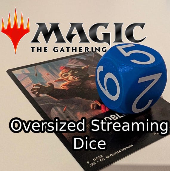 MTG Pro Tour Oversized Dice: 25mm Numbered PLA+ Gaming Dice - Etsy