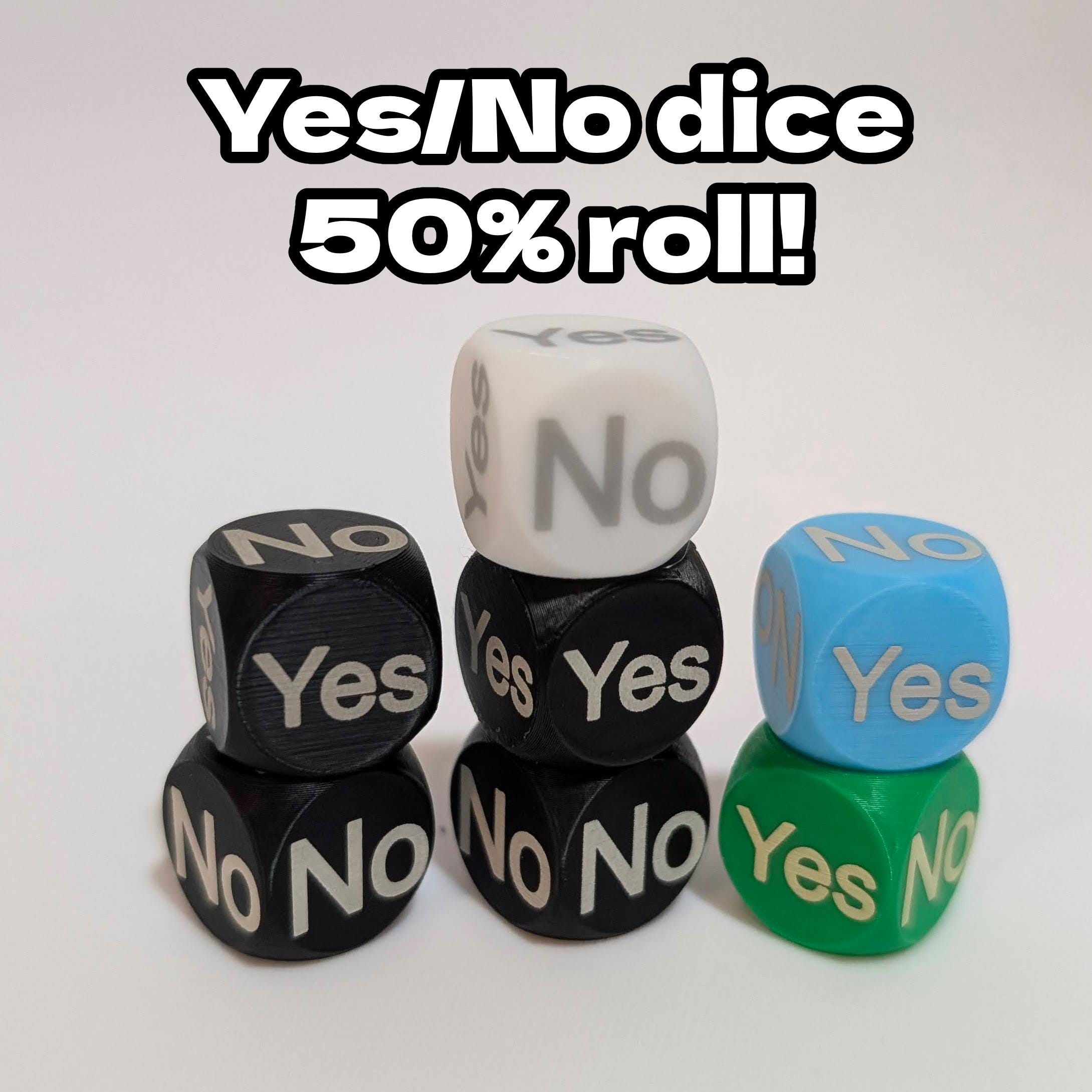 Yes/no Decision Maker Dice – 50/50 Answer Die (16mm/20mm/25mm) - Etsy