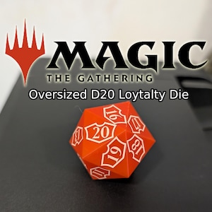 1x Custom Oversized Magic: The Gathering MTG Planeswalker Loyalty Spindown D20 Die - Perfect for Tracking Your Game Progress! (MTG)