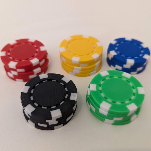 1x personalisierte Pokerchipfarben - Erstellen Sie Ihren eigenen farbigen Kasinotoken