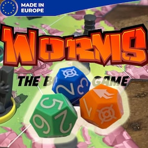 1 dado personalizado para el juego de mesa Worms: ¡Caos táctico desatado! (20 mm)