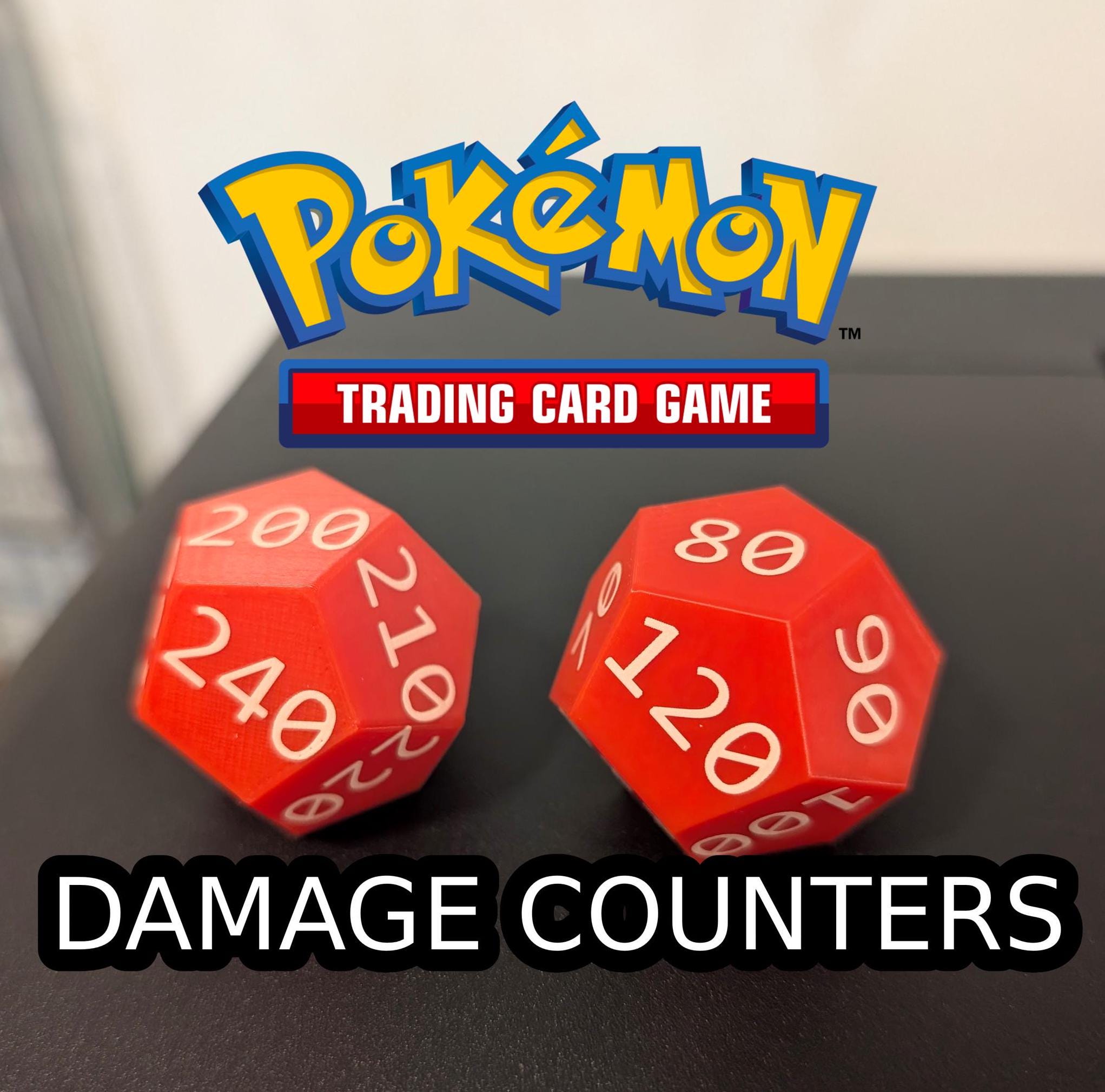 pokemon card game damage counters How does the counter work for this card? Product Information Contents 10 damage x2 50 damage x 8 100 damage x6 2023 Pokemon Pokemon Card Game Official Acrylic
