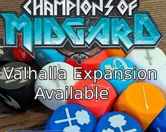 1x Custom Board Game Die - Champions of Midgard: Valhalla