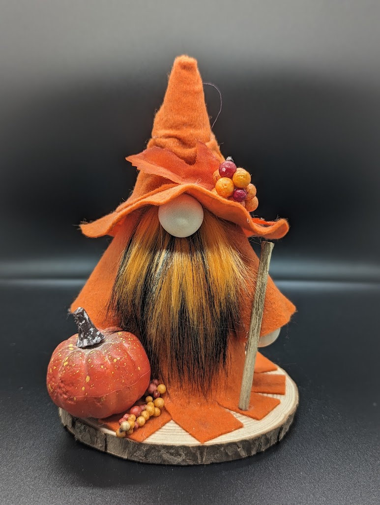 Ceramic Halloween Gnome with Pumpkin main image 0