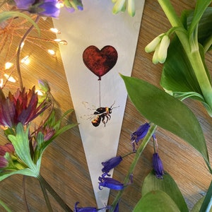 CARTOLINA BEE-BUNTING- 'Palloncino Cuore'