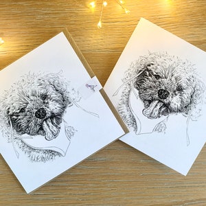 Cavapoo hälsningskort - "Ruby"