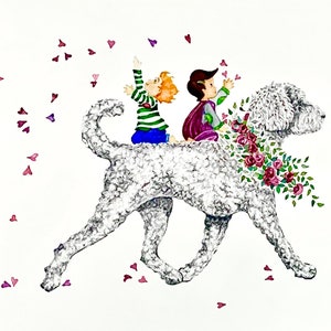 Carte de vœux Labradoodle - « Quelles alouettes !