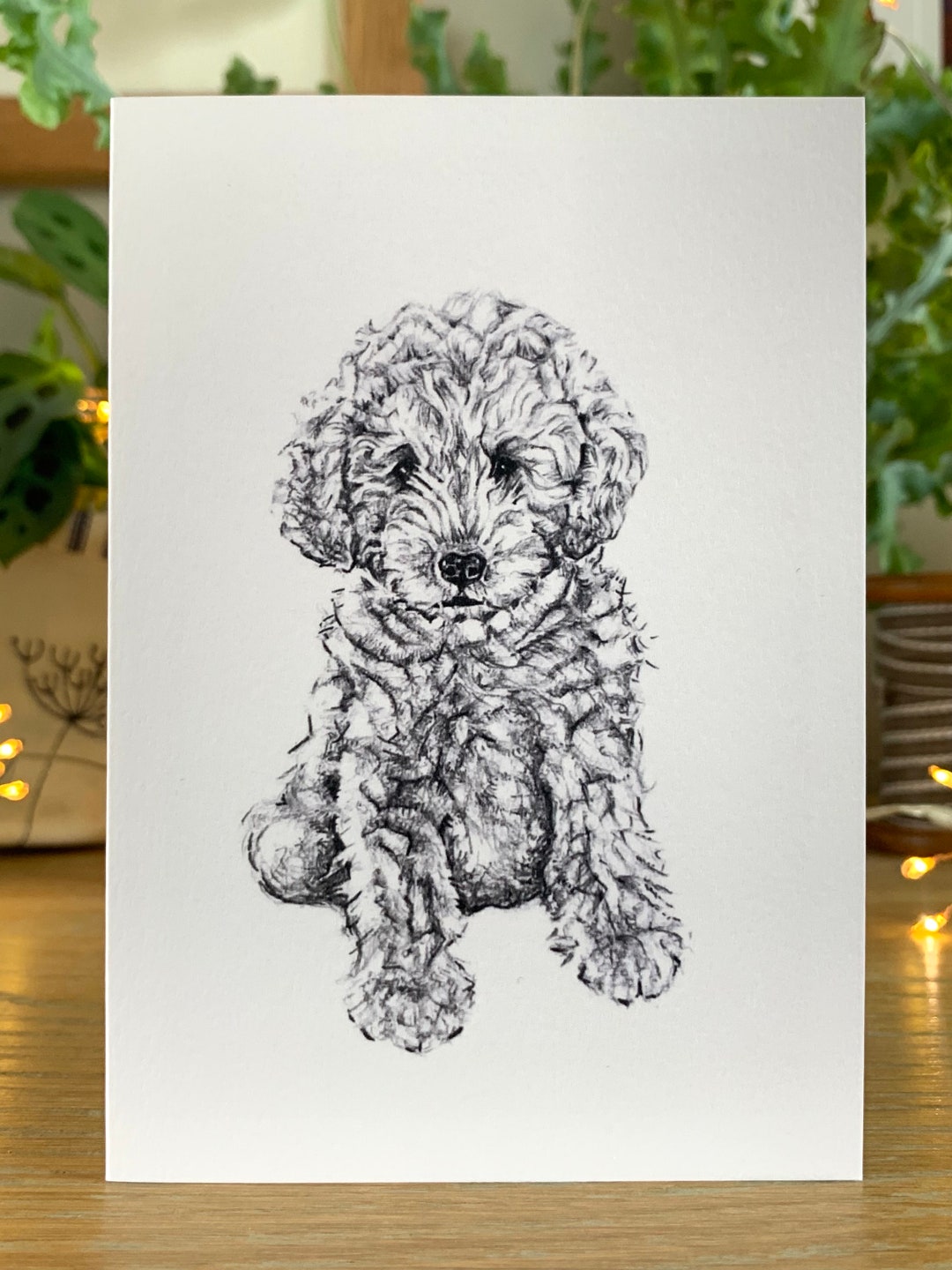 Cockapoo Greetings Card, Blank Card For Cockapoo Lover, Cockapoo Art