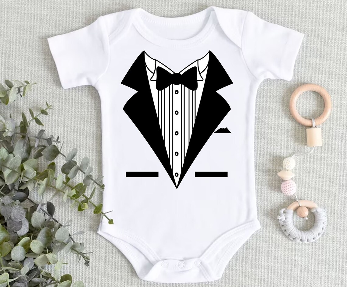 White Tuxedo Onesie® Funny Baby Bodysuit Baby Shower Gift - Etsy