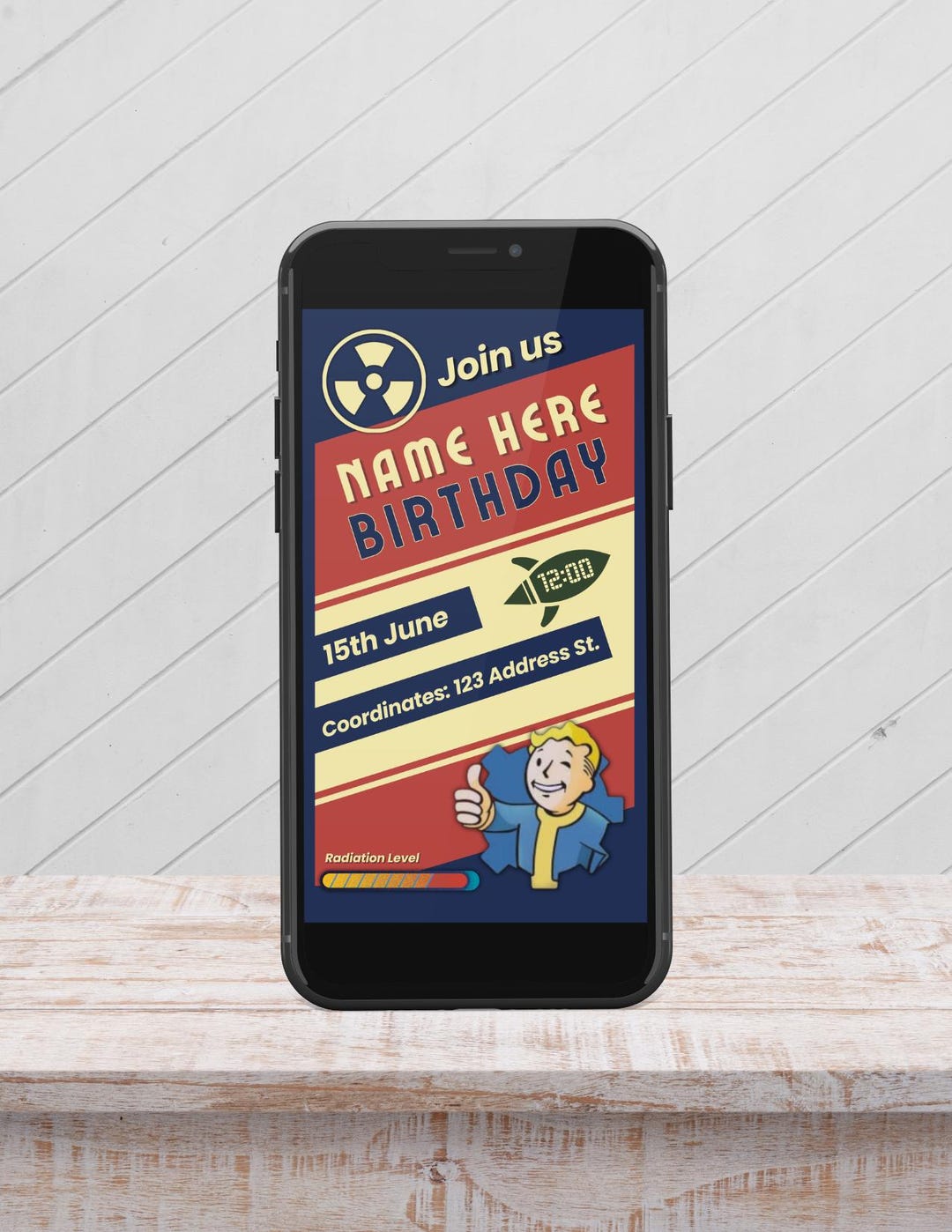 Fallout Party Invitation Template, Instant Download, Video Game Theme ...